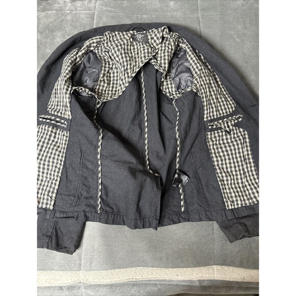 MISSES LOGG LABEL OF GRADED GOODS BY H&M GREY COTTON BLAZER‎ SIZE S WOMEN'S - Picture 3 of 11